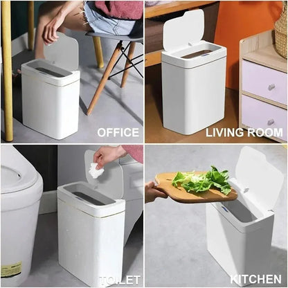 Touchless Smart Sensor Trash Can 15L Water-Resistant Automatic