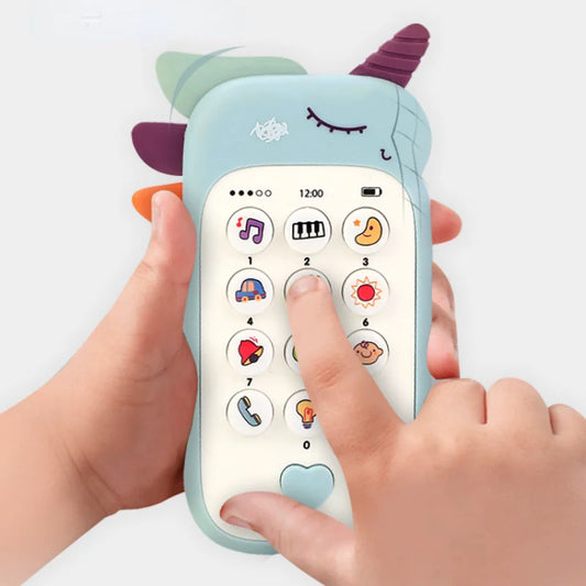 Baby Musical Phone Toy with Teether - Early Learning Sound Telephone for Infants, Ideal Kids Gift for Sleep and Play