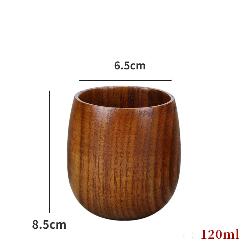 Wood Jujube Soup Bowls Solid Wooden Japanese Bowls