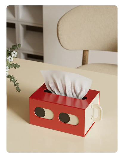 Contemporary Paper Storage Box For Table Decor, Summer 2026 Gift Idea – Tissue Box Red Organizer