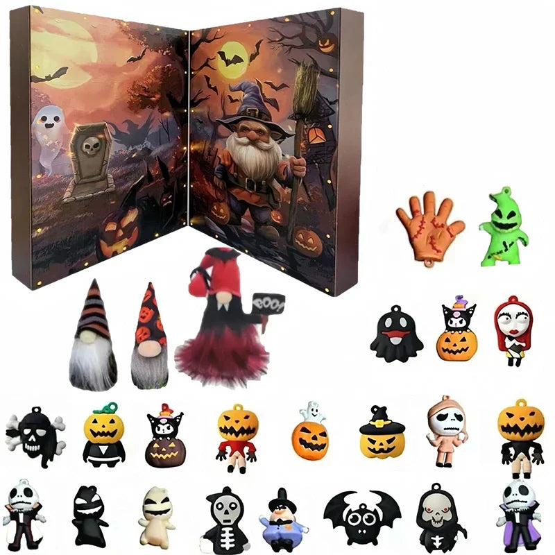 2025 Edition – Halloween 24-Figure Gnome Countdown Calendar