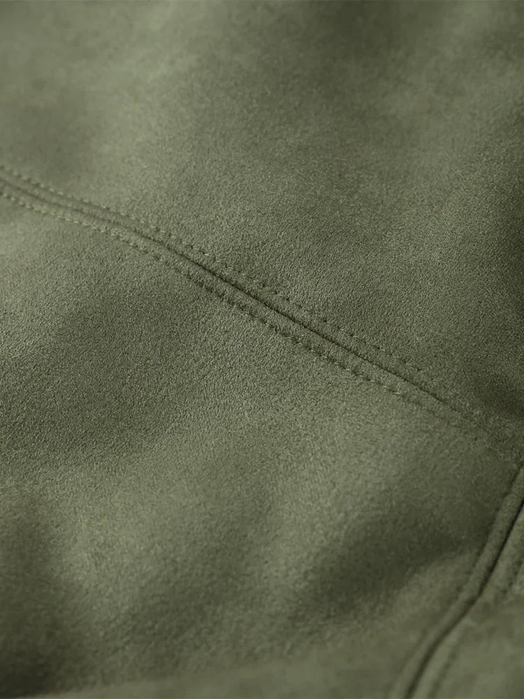 Women’s Oversized Bomber Jacket - Boxy, Velvet, Autumn