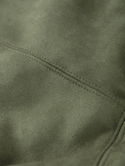 Women’s Oversized Bomber Jacket - Boxy, Velvet, Autumn