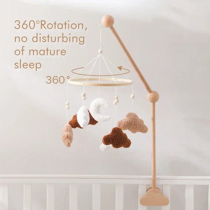 Crib Baby Mobile Wooden Nursery Newborn Sensory Toys