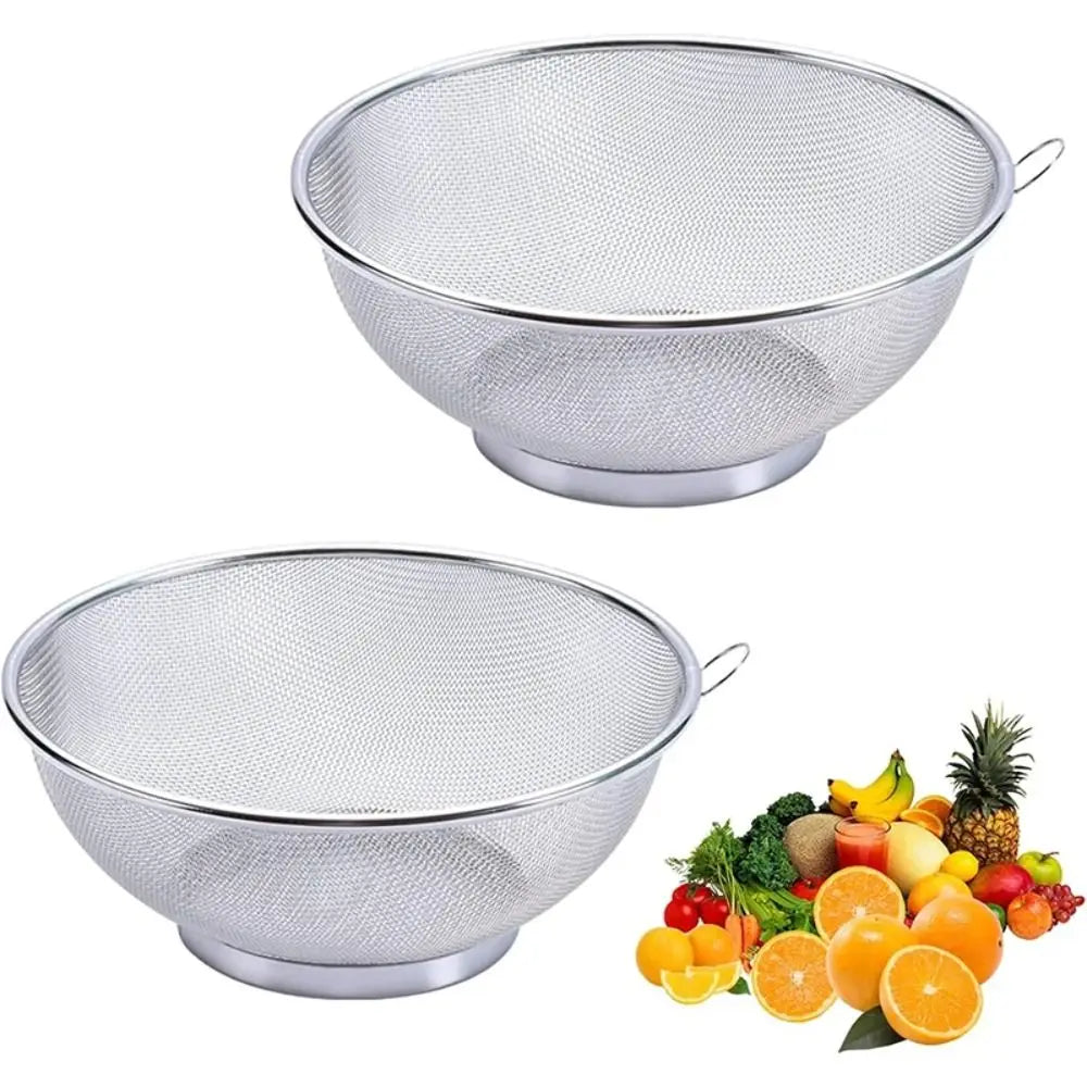 Colander Mesh Fine Mesh Strainer Kitchen Drain Basket For Rinsing Fruits And Rice Fall 2026 Kitchen Trend