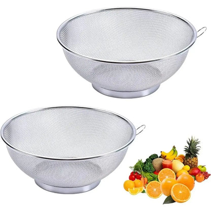 Colander Mesh Fine Mesh Strainer Kitchen Drain Basket For Rinsing Fruits And Rice Fall 2026 Kitchen Trend