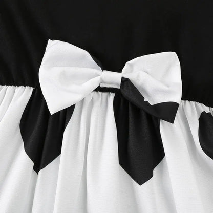 Plush girls' dress - Korean-style timeless heart-print, polyester, party wear for spring birthdays