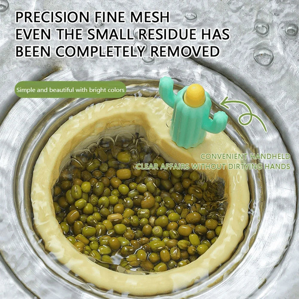 Sink Kitchen Drain Strainer With Handle Cactus Design ABS Plastic Waste Filter Eco Friendly 2026 Gift