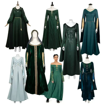 Cosplay Alicent Dress Medieval Fantasy Gown Halloween