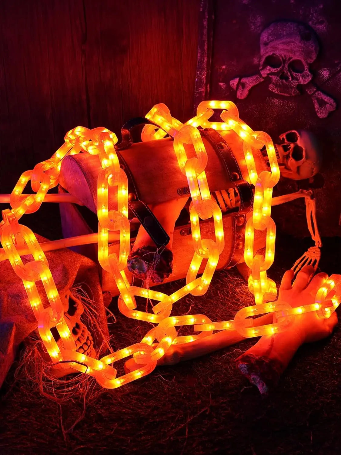 Solar Battery Halloween Chain Lights Water-Resistant 8 Modes