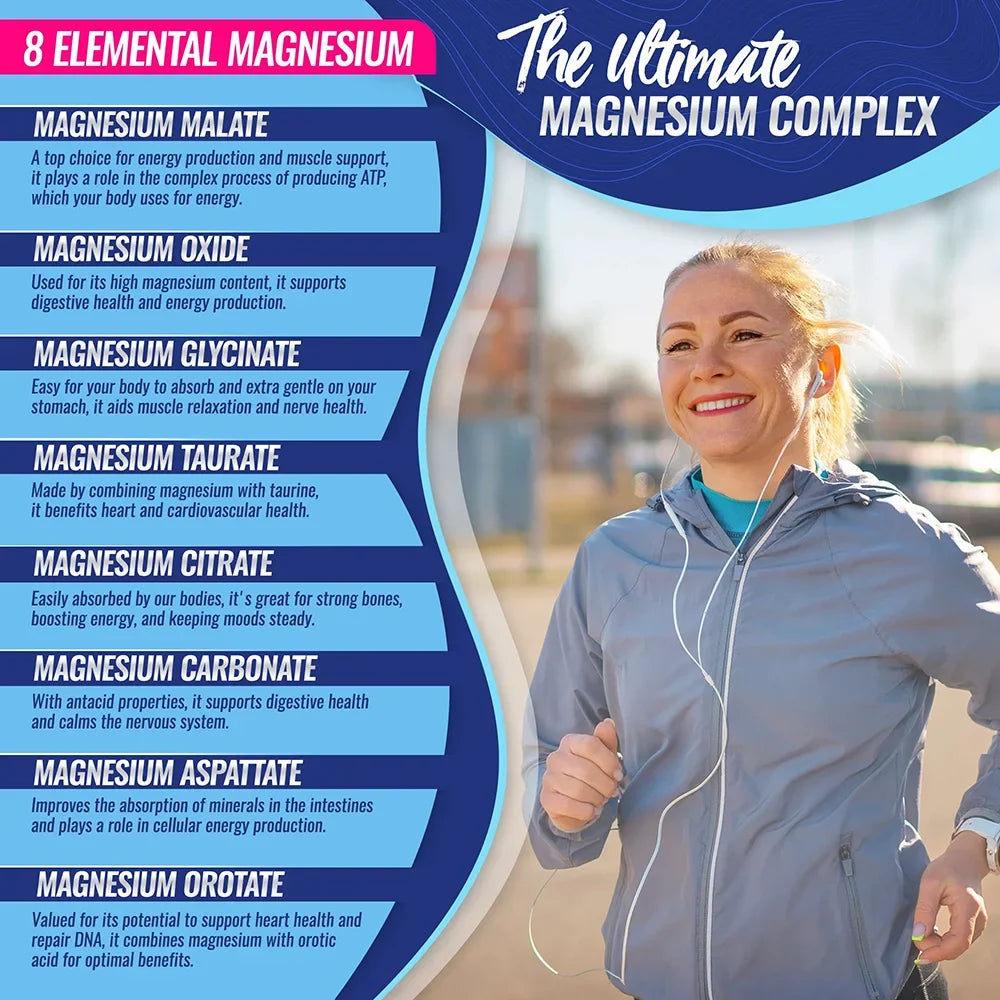 Complex Magnesium 1000mg Supplement - Fall 2026 Wellness Trend - Sleep Support And Muscle Relaxation