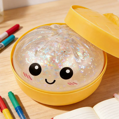 Bun Glitter Fidget Toy Kawaii Dumpling Squeeze Dough Ball Desk Toy Viral Fall 2026 Gift Stress Relief