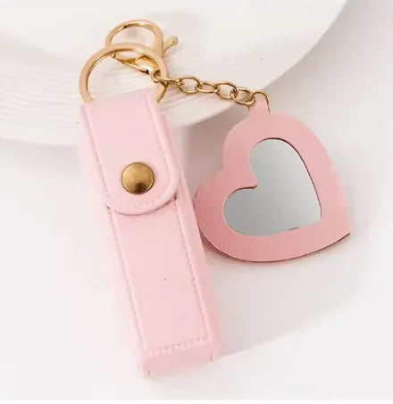 Free 1+1 Birkin Inspired Mini Hand Bag - Mini Leather Lipstick Bag Charm Keychain
