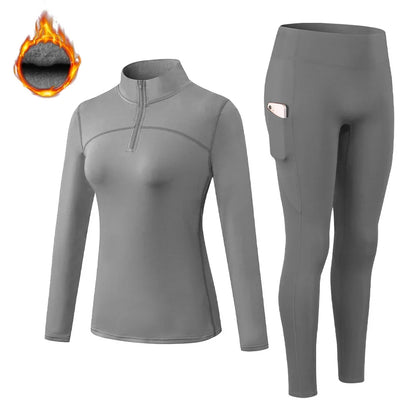 Women's Warm Thermal Long Johns Kit - Cozy Second Skin Winter Underwear for Active & Casual Wear