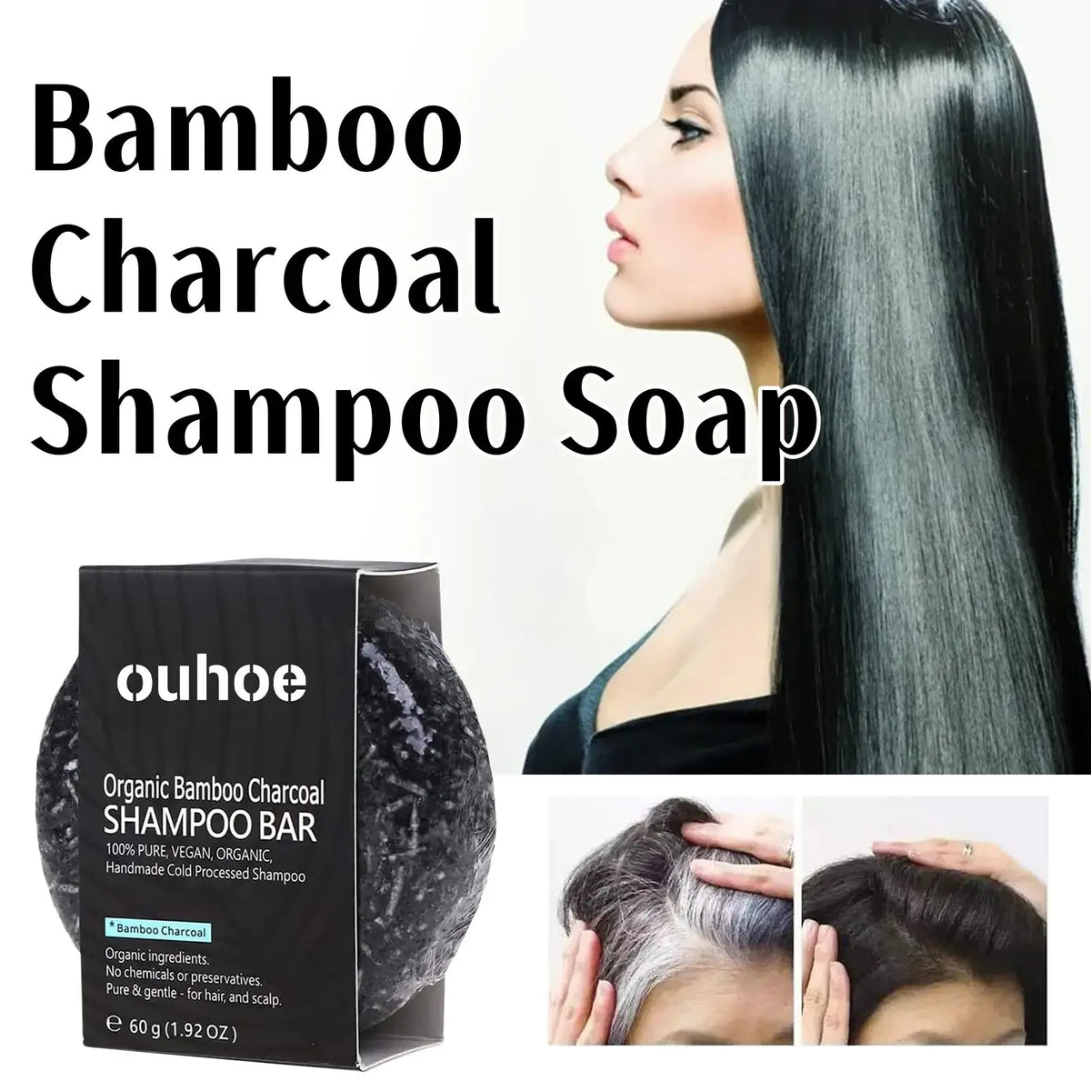 Deep Scalp Cleanse Oil Control Hair Nourishing TikTok Viral 2026 – Bamboo Charcoal Shampoo Soap Bar 60g