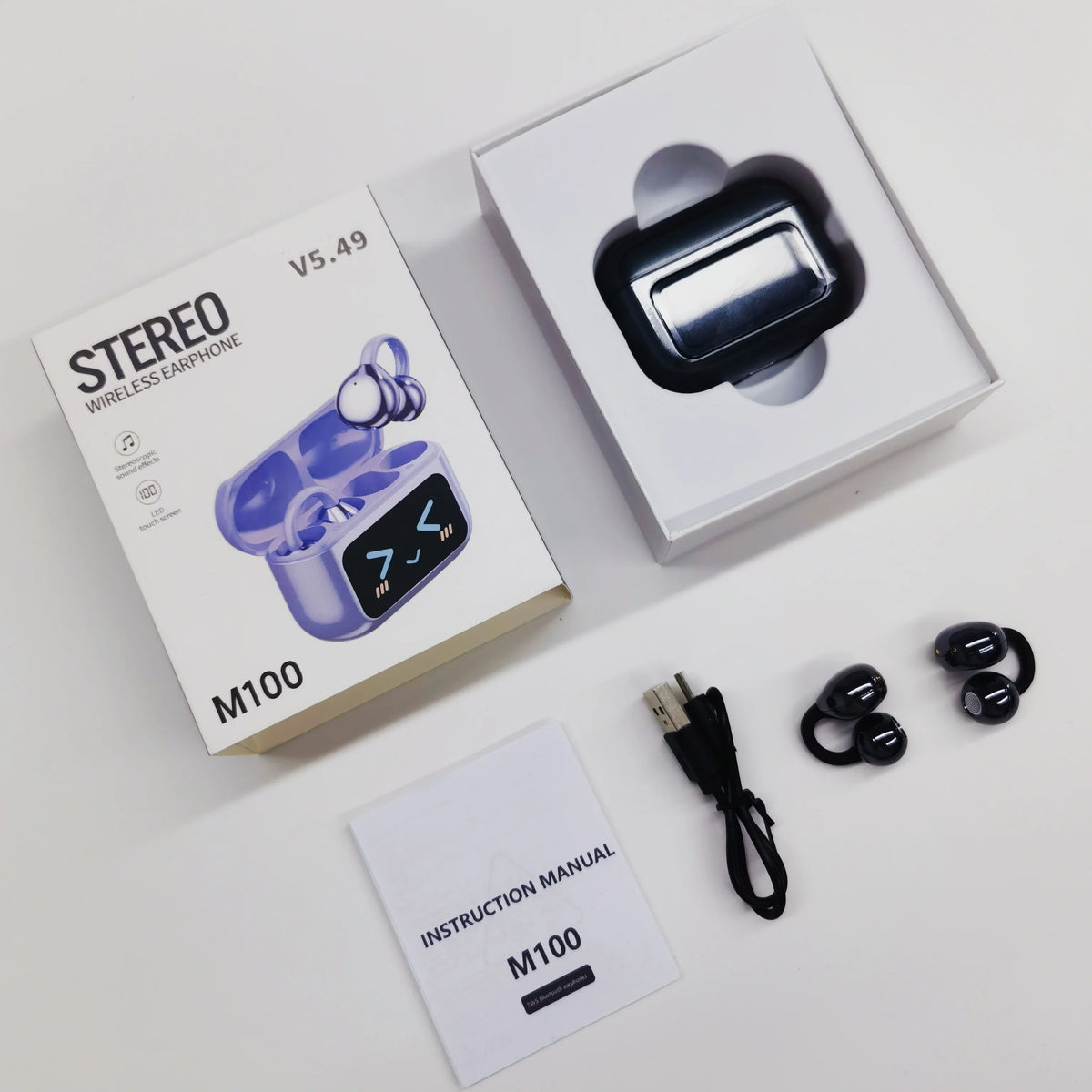 Cordless Translator Earbuds Touch Screen Case 144 Languages