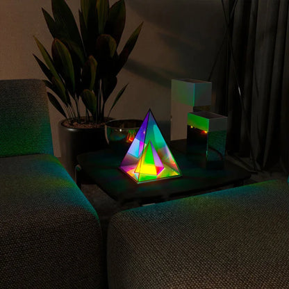 Night LED Light USB Dimmable Pyramid Lamp Ambient Bedroom Decor Fall 2025 Mood Lighting Gift