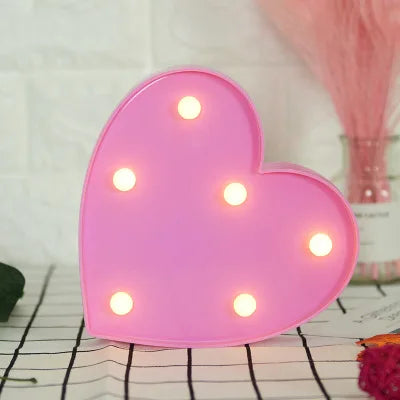 Romantic Heart LED Night Light - Warm White Lamp, An Elegant Valentine's Day Gift for Weddings & Household Décor