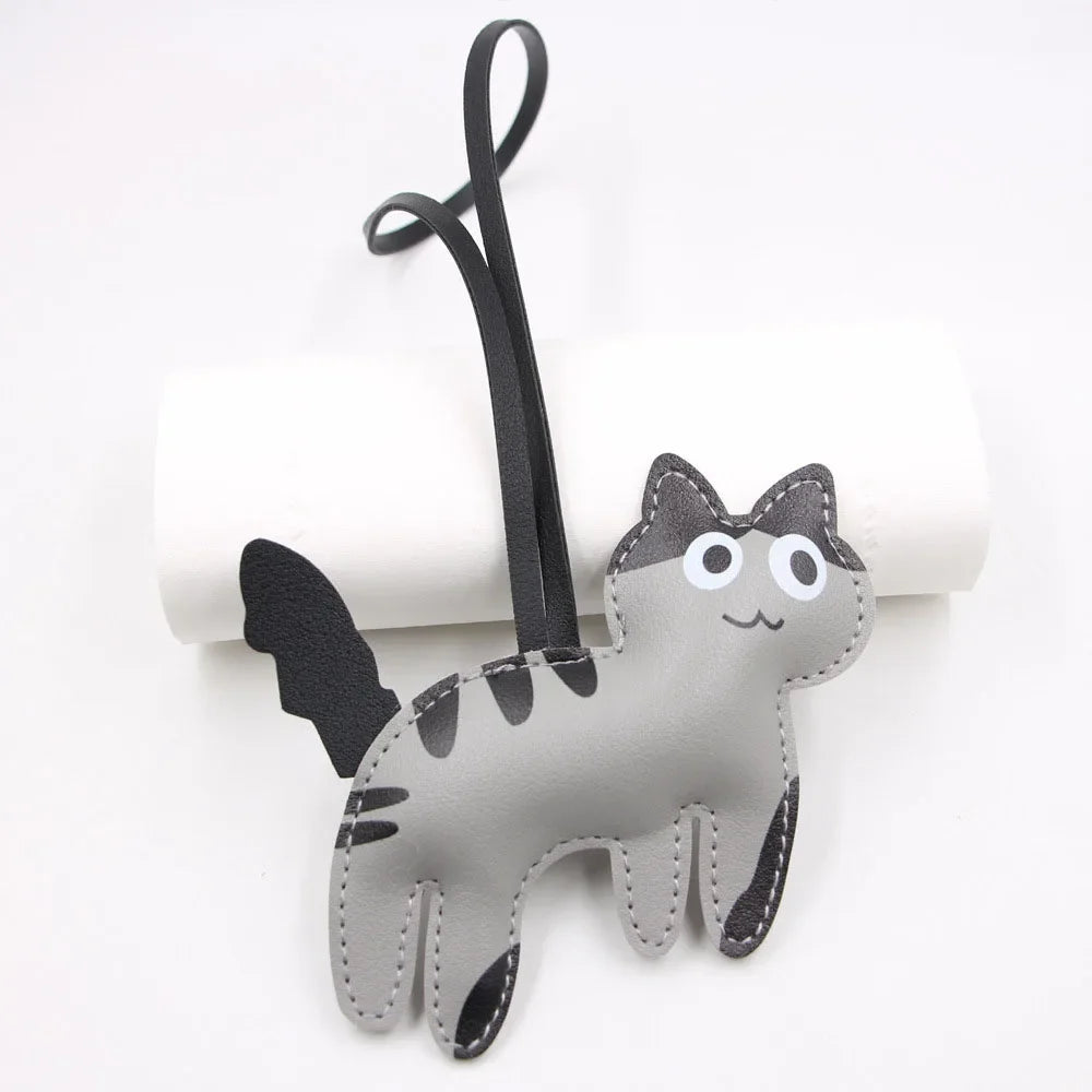 Keychain Bear PU Leather Mini Bag Charm Cute Gift Accessory