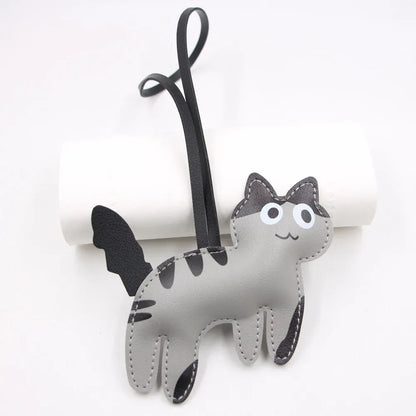 Keychain Bear PU Leather Mini Bag Charm Cute Gift Accessory