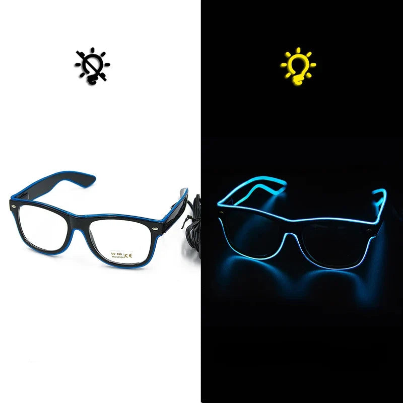 Glasses Led Neon Party Flashing Glasses - Glow Sunglasses for Festivals, Bar, Nightclub, Novelty Gift, Bright Light Supplies