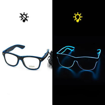 Glasses Led Neon Party Flashing Glasses - Glow Sunglasses for Festivals, Bar, Nightclub, Novelty Gift, Bright Light Supplies
