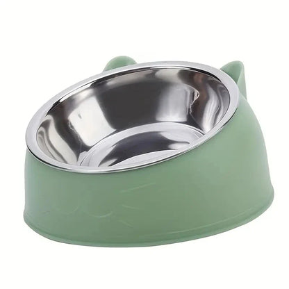 Cat 100ml Dog Bowl Raised Non Slip Tilt Feeder for Pets