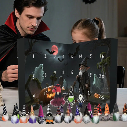 Seasonal Decor 2025 – 24-Day Halloween Gnome Countdown Calendar