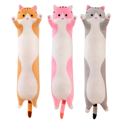 Adorable Plush Cat & Dog Pillow - 50-130cm (19.6-51.1 inch) Plush Cushion for Kids & Girls, Great for Naps and Relaxation