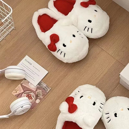 Warm Unisex Slippers - Plush-Lined, Plush Fabric, Indoor Household Wear For Autumn And Winter