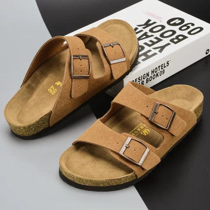 Summer Leather Men Sandals - Sturdy Anti-Slip Outdoor Beach Casual Shoes for Women