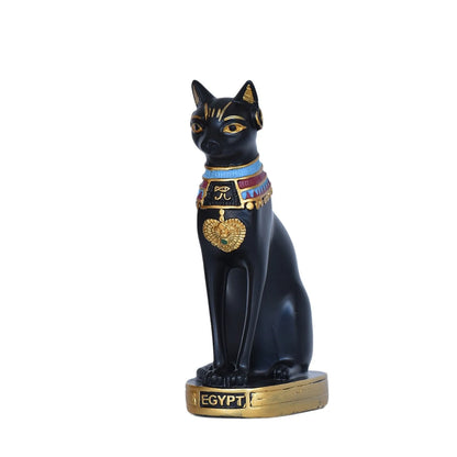 Cat Statue Mini Egyptian Cat Goddess Resin Decor For Household And Garden Retro Gift Idea