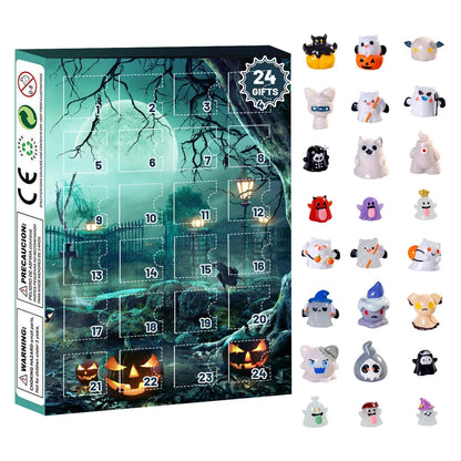 Advent Halloween Calendar 24 Days Tabletop Decor Collectible