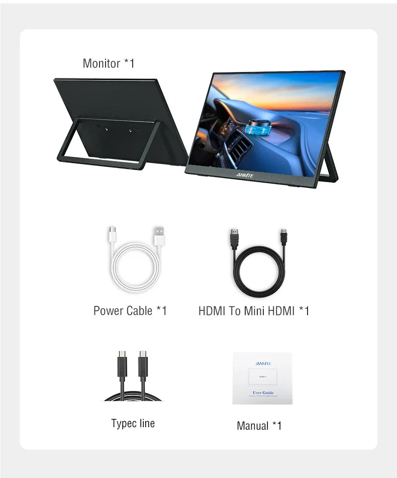 16 Inch Travel-Friendly Touch Monitor 1920x1200 HDR10 Low Blue