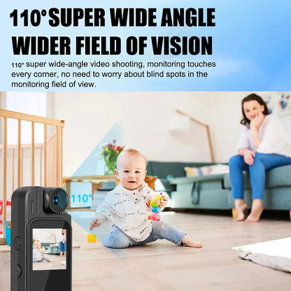 Body Camera 1.3 Inch Screen Mini Camcorder 1080P HD Infrared Night Vision Travel-Friendly Video Recorder TikTok Viral 2025 Gift