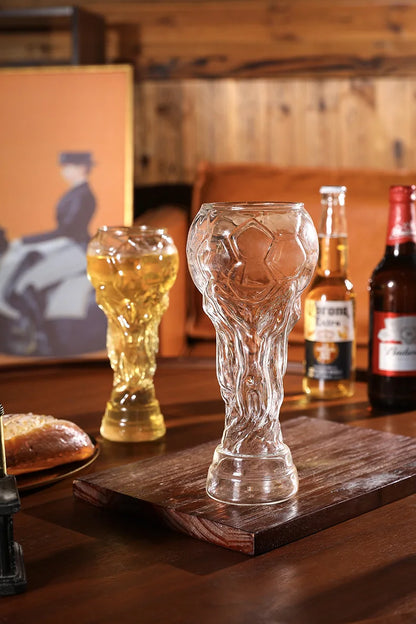 Beer Glass Cup Soccer Themed Top-Grade Trophy Style For Man Cave Decor Fall 2026 Gift For Football Fans