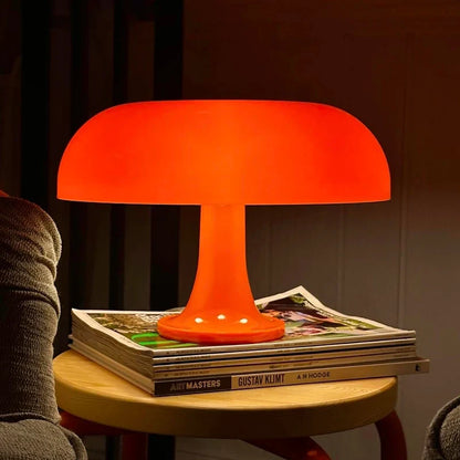 LED Japandi Mushroom Table Lamp Ivory Minimalist Bedside Lighting