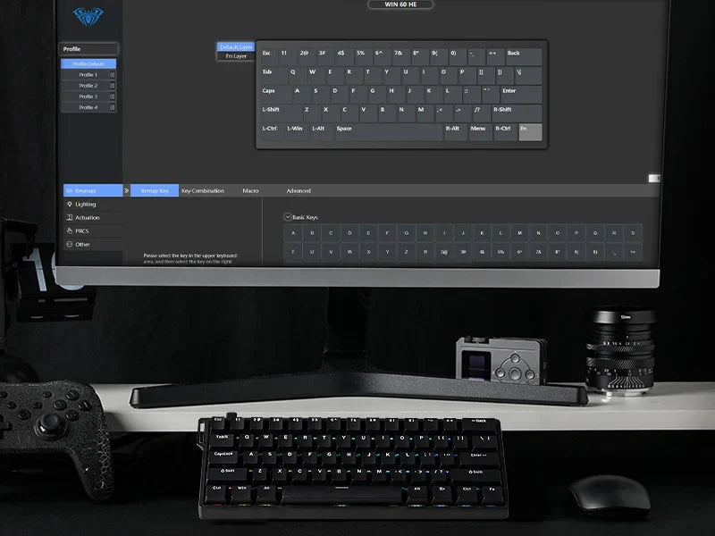 60 Mechanical Percent Hot Swap Keyboard Aluminum RGB Hall