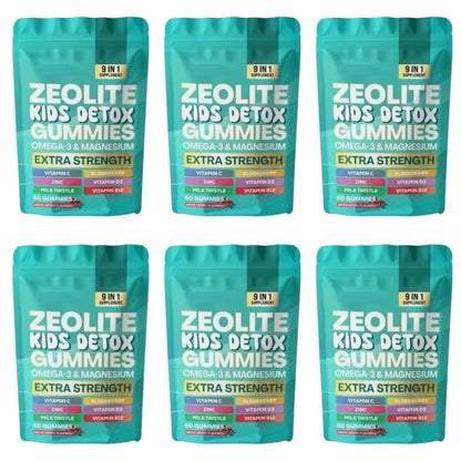 Multivitamin Omega-3 Magnesium Elderberry Immune Support Supplement 2026 – Zeolite Detox Gummies 60 Count