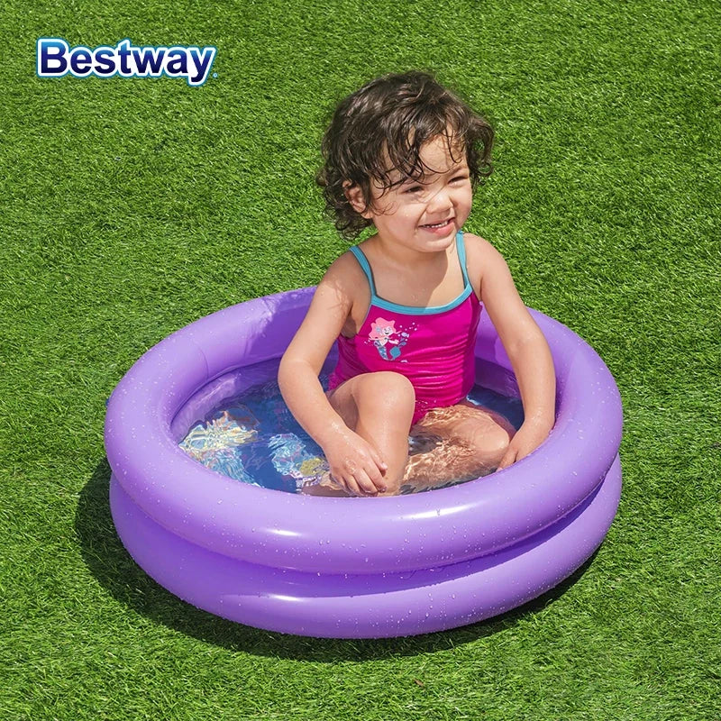 Inflatable Backyard Swimming Pool for Kids, 8ft Travel-Friendly Summer Play Pool with Sturdy PVC and Bright Colors