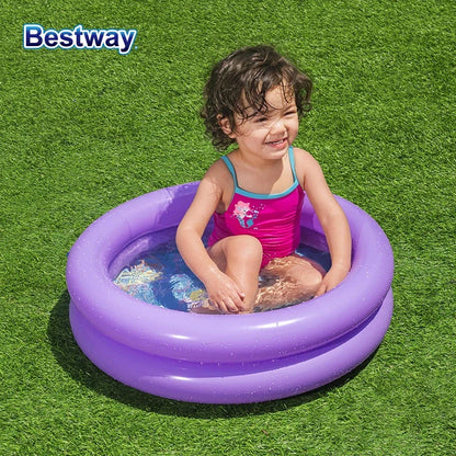 Inflatable Backyard Swimming Pool for Kids, 8ft Travel-Friendly Summer Play Pool with Sturdy PVC and Bright Colors