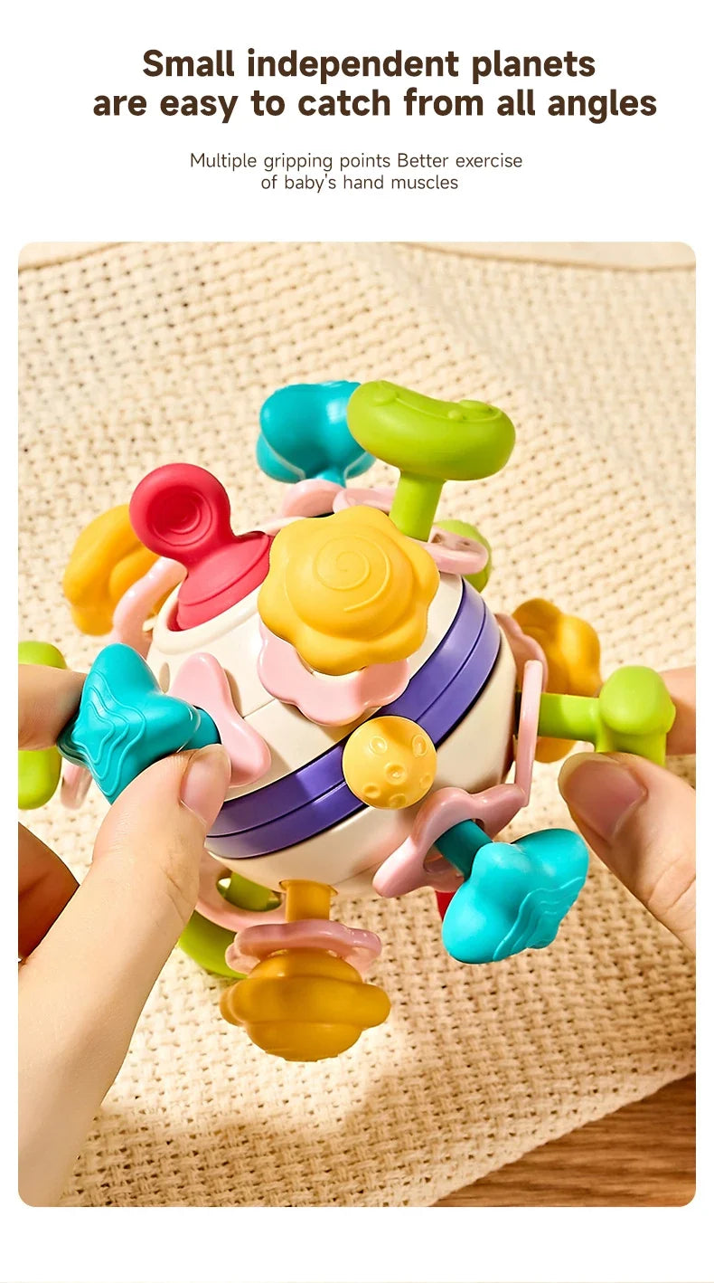 Teether Baby Rattle Hand Grip Sensory Ball Toy Newborn