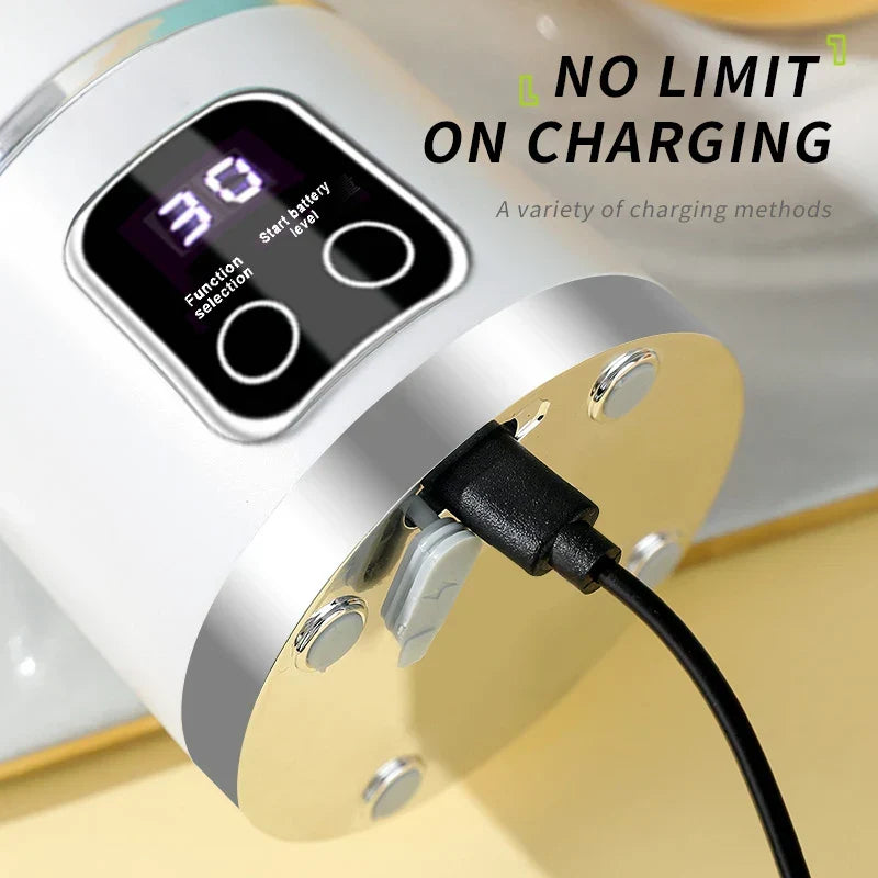 Travel-Friendly Blender 450ml USB Battery-Powered 8-Blade 3-Gear Juicer Cup, Fall 2025 On-The-Go Ice Crusher Smoothies