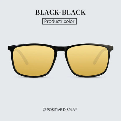Night Driving Sunglasses Anti Glare Yellow Lens UV400 Protection Light Frame Fall 2025 Gift