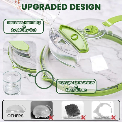 Cover Microwave 10 Inch Clear Splatter Cover With Steamer