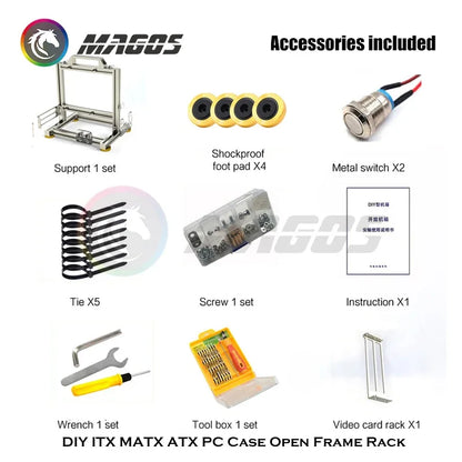 Frame Open PC Case Modular ATX MATX ITX Aluminum Rack