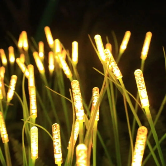 LED Solar Reed Garden Lights Plastic Outdoor Water-Resistant Swaying Pathway Lamps Summer 2026 Patio Decor