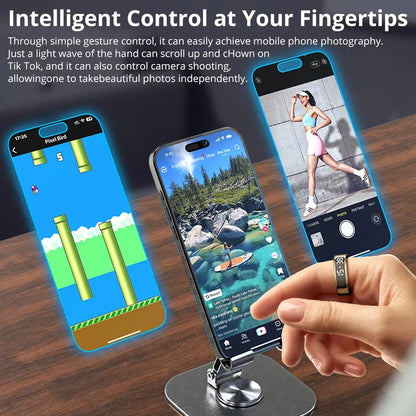 Smart Ring Health Monitor Wearable 5 ATM Water-Resistant Cordless Charging Fall 2025 Trend Gift