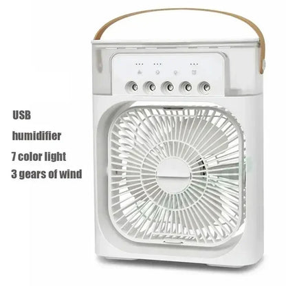 Humidifier Air Cooling USB Fan Water Mist Mini 3 In 1 Silent Cooler