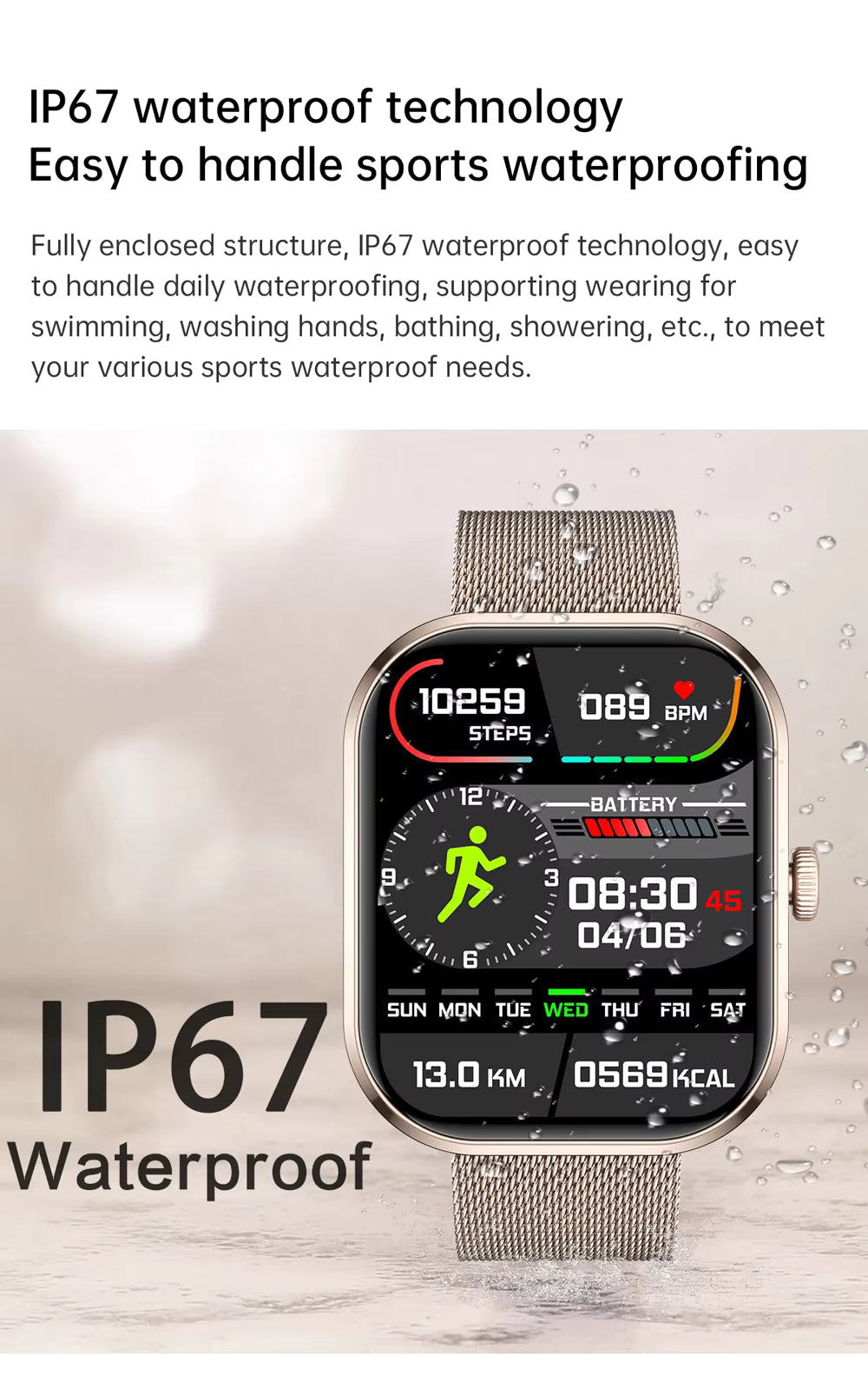 Health 2025 Smartwatch BP+ECG+HRV+BG Monitor with SpO2, Heart Rate, Sleep & Fitness Tracking